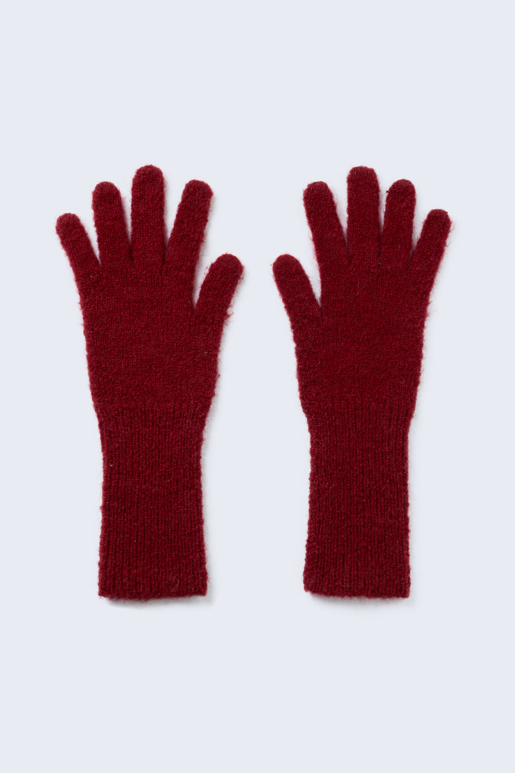 Block Mittens in Oxblood