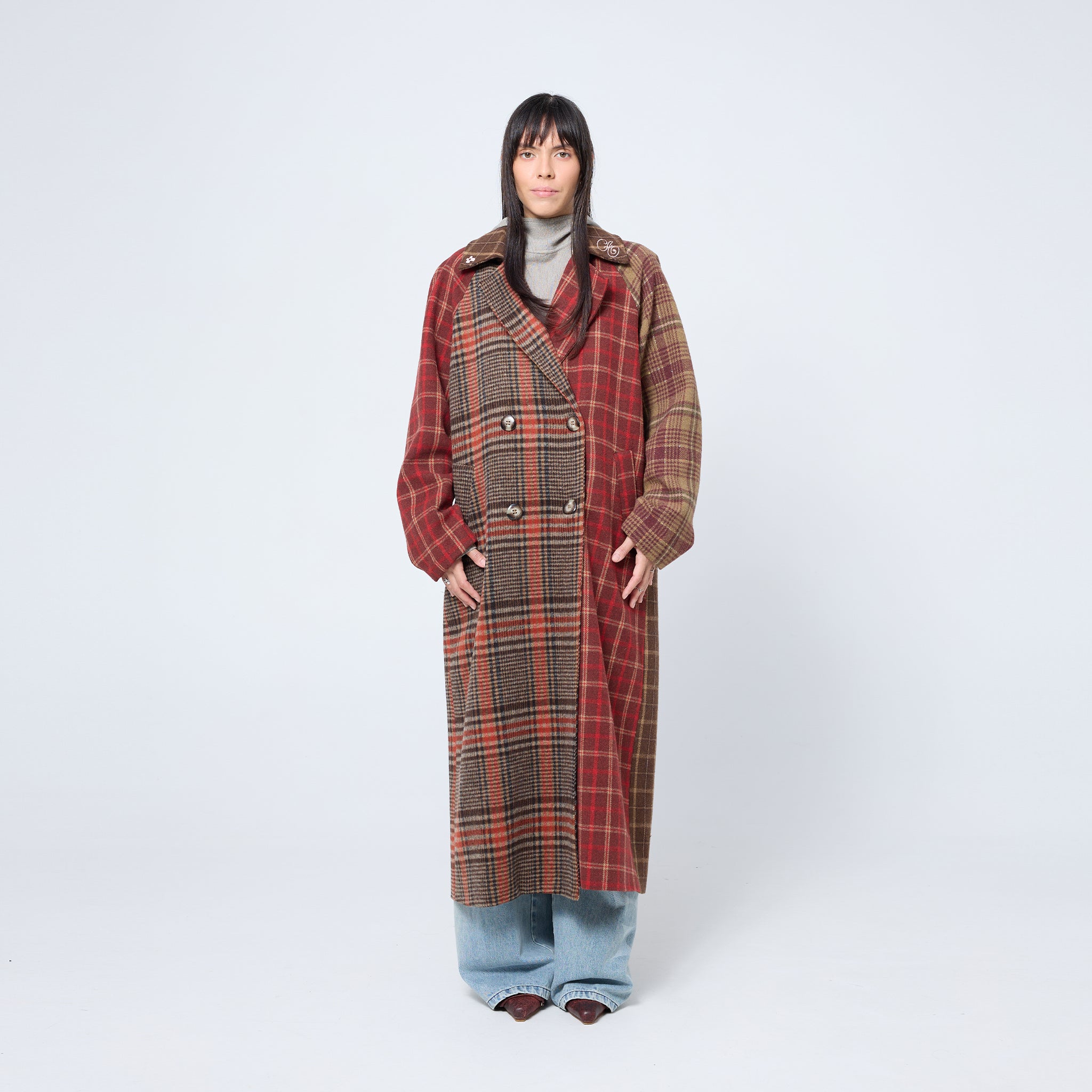 Double Breasted Blanket Coat in Brick